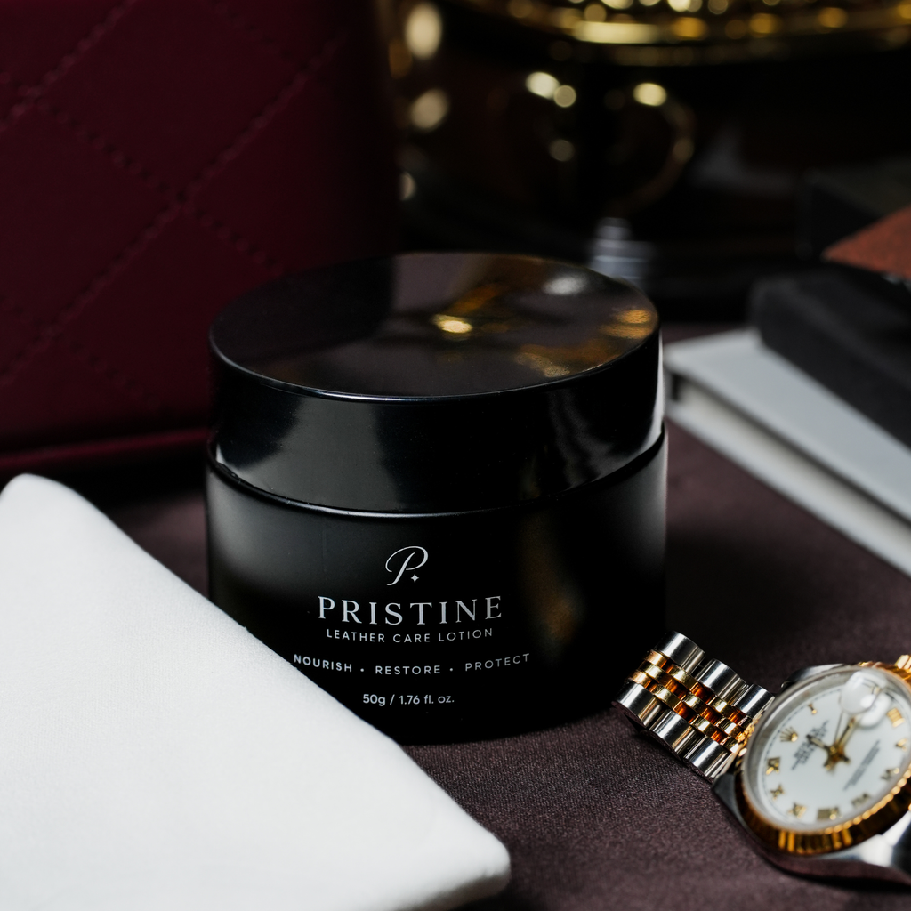 Pristine Leather Care Lotion 50g – Light Conditioner for Luxury Leather Bags | Purse Maison Luxury Bags Shop